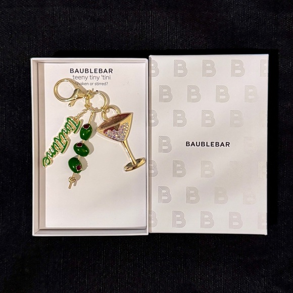 BaubleBar Teeny Tiny ’Tini Martini Bag Charm & Keychain - Picture 5 of 9